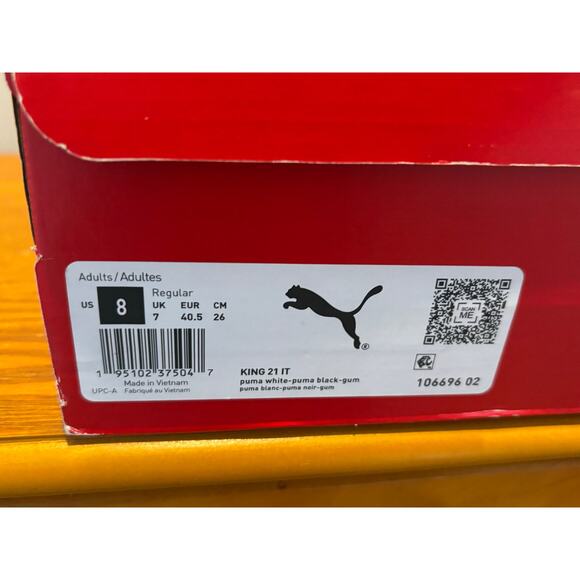 Puma Unisex King 21 IT Indoor Soccer Sneakers Size Men 8 / EU 40.5 - Picture 6 of 7